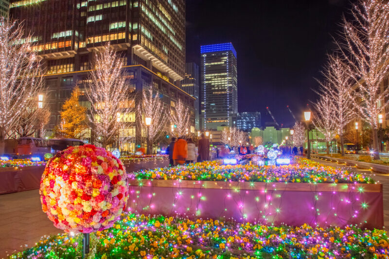 東京・丸の内のイルミネーション（夜景）